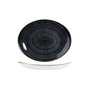 Plate Churchill Oval Charcoal Black 270m