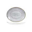 Plate Churchill Oval Stone Grey 270x229m