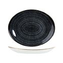 Plate Churchill Oval Charcoal Black 317m