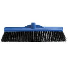 Broom 450mm Med/Stiff Poly Blue B-12131