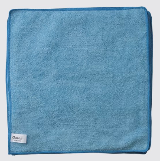 Cloth Microfibre Blue Pkt10 35x35cm