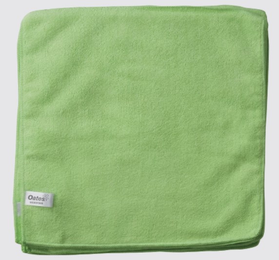 Cloth Microfibre Green Pkt10 35x35cm