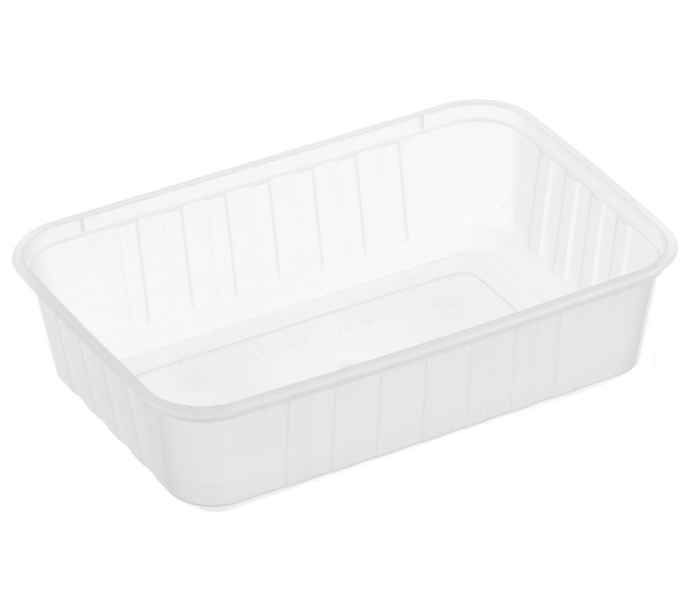 Container Genfac Ribbed 750ml Rectangle