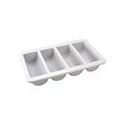 Cutlery Box 4 Compartment Grey Plastic