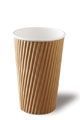 Cup Wripple Wrap Brown/White Inner 12oz