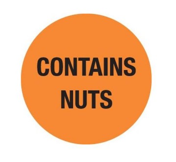 Day Dot Label 24mm "Contains Nuts"