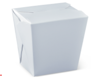 Food Pail 32oz/954ml White 89x69x110mm