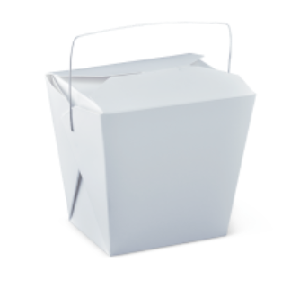 Food Pail 32oz/954ml White With Handle