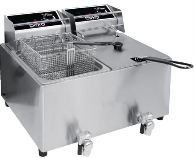 Deep Fryer Birko Double 2x8ltr 15amp Tap