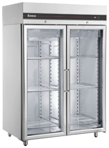 Freezer Upright S/S 2 Door Glass0 Inomak