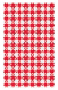 Greaseproof Ream Red Gingham 190x310mm