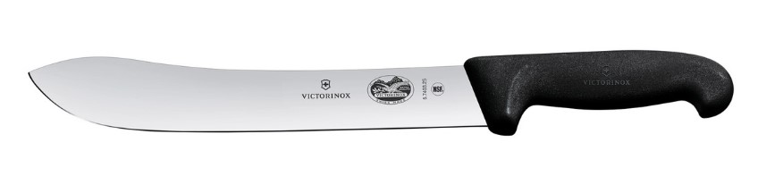 Knife Vict.Butchers Wide Tip 25cm Blk Hd