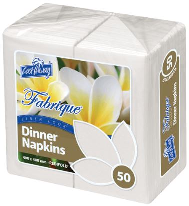Napkin Fabrique Dinner 8 Fold White