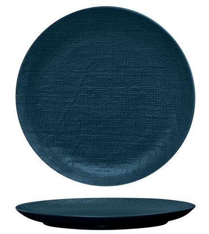 Plate Luzerne Blue Linen 285mm