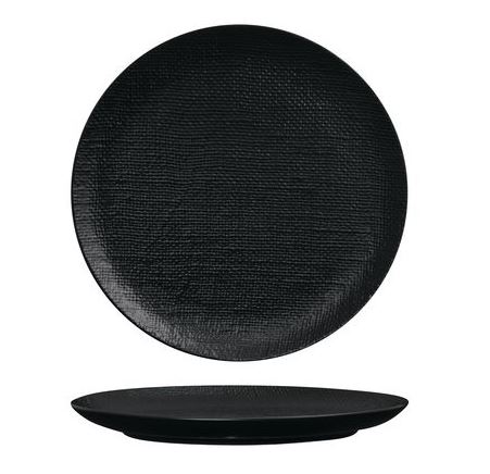 Plate Luzerne Linen Black Matt 260mm
