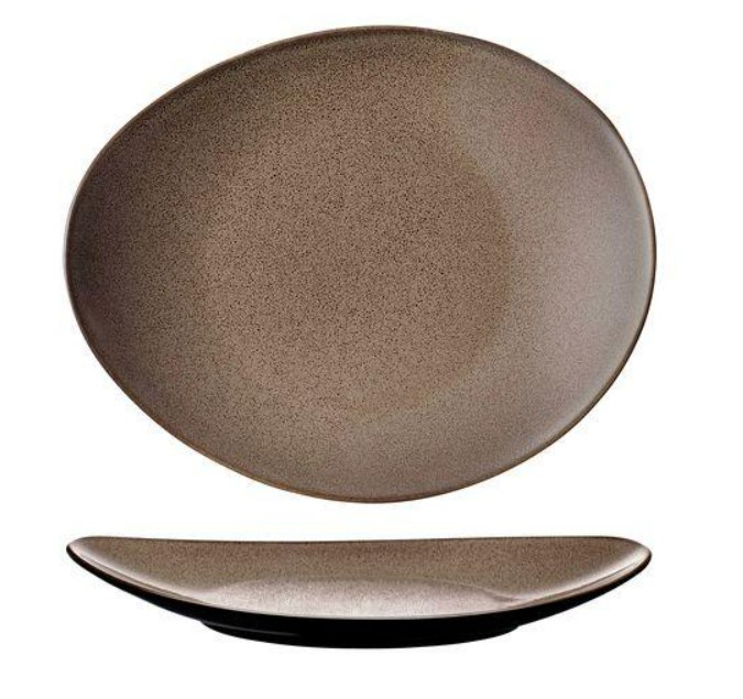 Plate Luzerne Oval Chestnut 290x245mm
