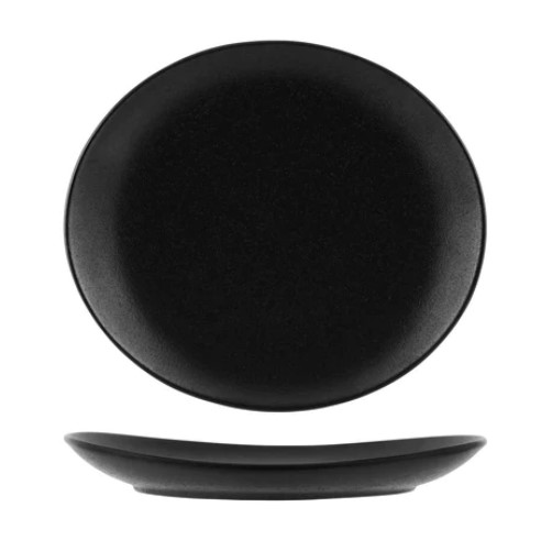 Plate Tablekraft Black Oval 295x250mm