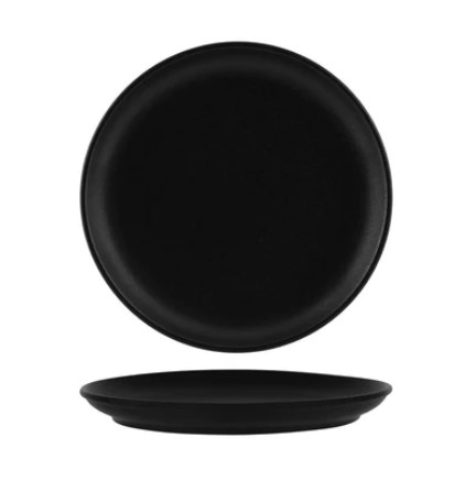 Plate Tablekraft Black Round Coupe 240