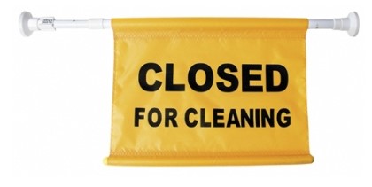 Sign Spr/Load "Closed For Cleaning"Ja005