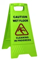 Sign ''Wet Floor/Cleaning In Prog Lime G
