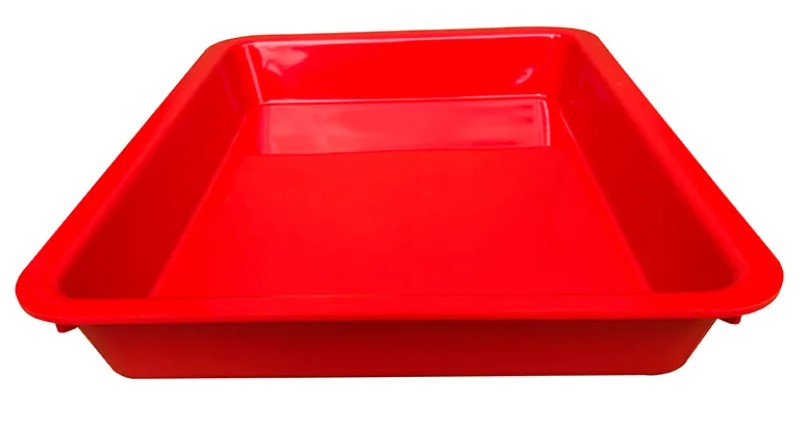 Tray Plastic 16x12x2 Red
