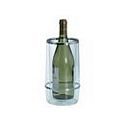 Wine Cooler Acrylic Clear Silver Trim