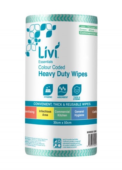 Wipes Livi Premium Green 45m Roll