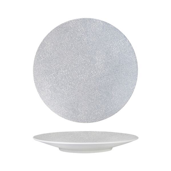 Plate Luzerne 275mm Grey Web White Coupe