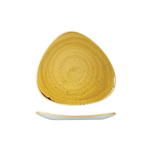 Plate Triangular Mustard 229mm