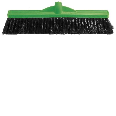 Broom 450mm Med/Stiff Poly Green B-12131