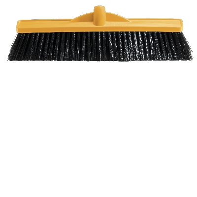 Broom 450mm Med/Stiff Poly Yellow B-1213