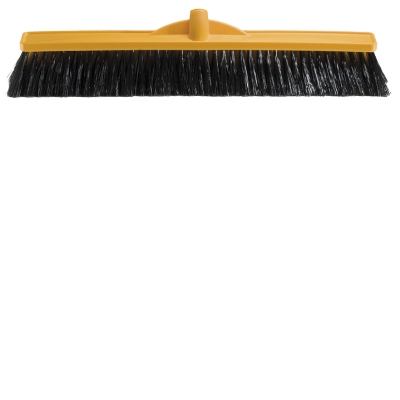 Broom 600mm Med/Stiff Poly Yellow B-1212