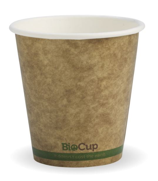 Cup Bio 6oz Kraft Single Wall Branded