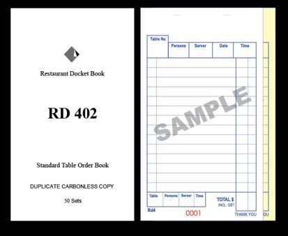 Docket Book Dupl C/Less 50 Sets Rd402 Sm