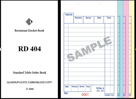 Docket Book Quad C/Less 25 Sets Rd404