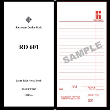 Docket Book Takeaway 100sheet 100x210