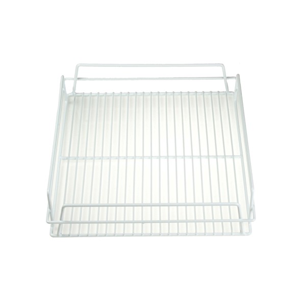 Glass Basket 35x35cm 14x14" Sq White Low