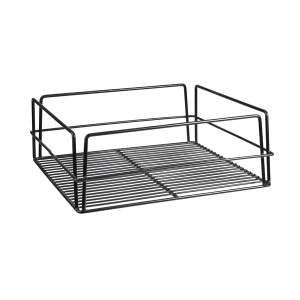 Glass Basket Black 35x35cm 14x14" Sq Hig