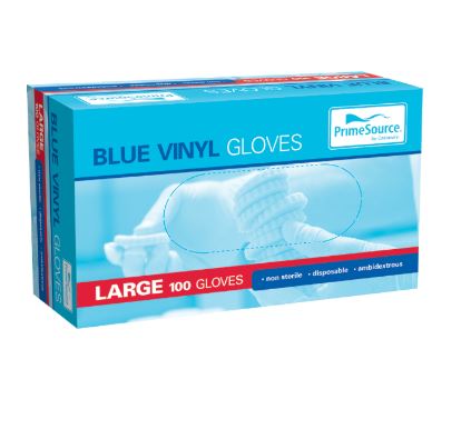 Gloves Vinyl Cleanhands Large(100)Blue