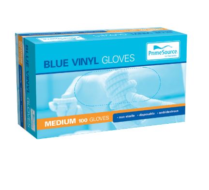 Gloves Vinyl Cleanhands Medium(100)Blue