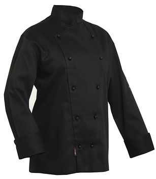 Jacket Prochef Black X Large Long Sleeve