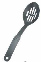 Spoon Serving Slotted Non Stick Black